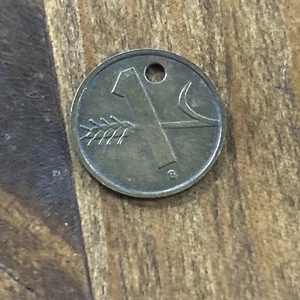 Vintage 1955 Schweiz 1 Rappen Münze Anhänger - Bild 1 von 3