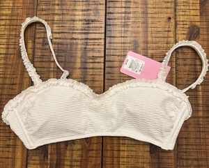 Neu mit Etikett Stoney Clover Lane (L) 12-14 Target Bikini Schwimmen Oberteil weiß Rüschen verstellbar - Bild 1 von 7