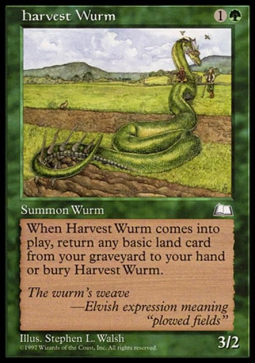 Harvest Wurm - Light Play MTG Weatherlight - Image 1 of 1