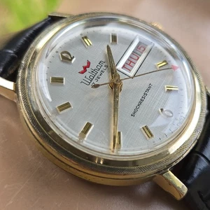 Vintage WALTHAM men's manual wind watch AS 1904 Linen dial swiss 1960s - Picture 1 of 20