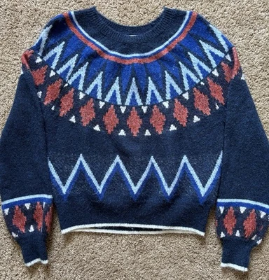 Разные Fairisle свитер (синий) - Anthropologie - размер XS - новый без ярлыков - Изображение 1 из 4