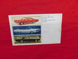 Vintage Original 1966 Lincoln Mercury Brochure Literature Display Pamphlet - Picture 1 of 5