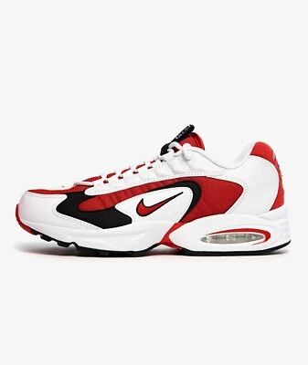 NIKE AIR MAX TRIAX WHITE RED BLACK SCARPE RUNNING UOMO SNEAKER NUOVE(CD2053-101) - Immagine 1 di 4