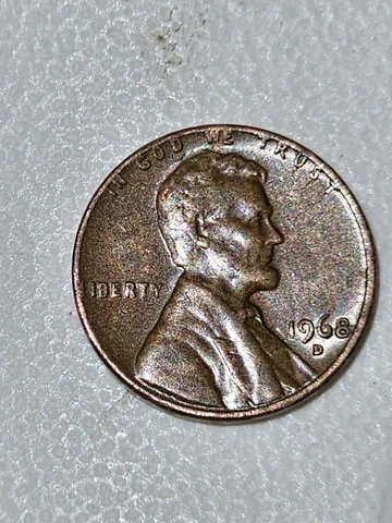 1968 D LINCOLN COPPER CENT LIBERTY EDGE COIN DOUBLE DIE OBVERSE ERROR #007 RARE Cover