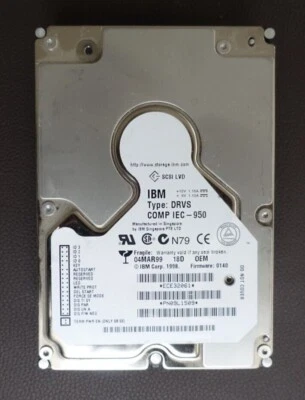 IBM 18.2GB 10000RPM Ultra SCSI 80-Pin 8MB 3.5-inch Hard Drive (09L1509) - As Is - Image 1 of 4