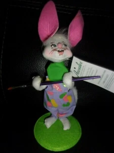 MUÑECA CONEJITO PINTOR PASCUA ANNALEE 7 pulgadas nueva - Imagen 1 de 2