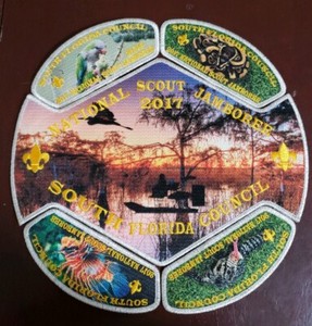 Boy Scout South Florida Council 2017 National Jamboree Silver Mylar Border Set