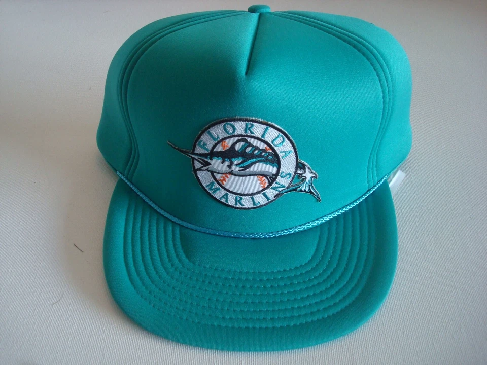 FLORIDA MARLINS TRUCKER AÑOS 90 GOLF PLAYA GORRA SNAPBACK GORRA DE COLECCIÓN R3 Foto 1 de 4