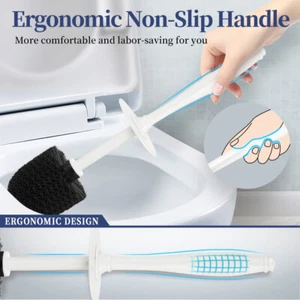 2 Pack Brush With Holder Good Grip Bowl Brush Set for Hotel Office Bathroom - Picture 1 of 11