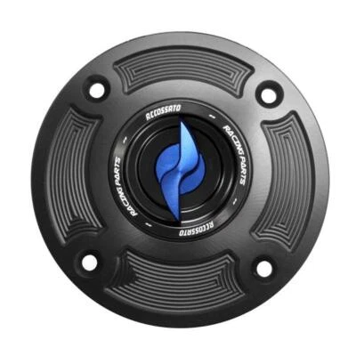 Accossato blue aluminum fuel tank cap quick release Suzuki GSXR1000 2001-2002 - Imagem 1 de 4