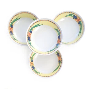 Melamine Pasta Soup Salad Cereal Rice Bowls Floral Design 8" Bowl Set of 4 Bowls - Picture 1 of 7