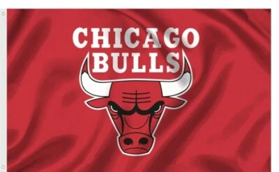 Chicago Bulls NBA Basketball Flag Double Sided Printing 3x5 Feet W/ Grommets - Image 1 of 3