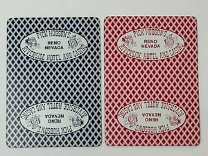 Lotto 2 carte da gioco vintage scegli Hobson's Casino Reno NV single swap PC40 - Foto 1 di 2