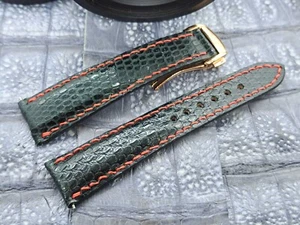 20mm/16mm Lizard Leather Watch Band Exotic leather Minimalist Design - Picture 1 of 15