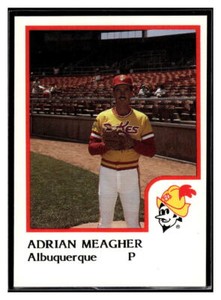 Adrian Meagher 1986 ProCards Albuquerque Dukes #16 Los Angeles Dodgers