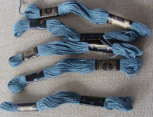 NEW Lot 5 DMC Cotton Embroidery Floss Blue 926 - Picture 1 of 5