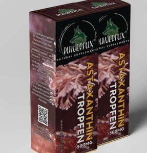 Pulverfux Astaxanthin Tropfen 500mg   2x 30ml 2.000 Tropfen ohne Zusatzstoffe !⭐ - Bild 1 von 7