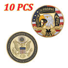 10 pièces pièce défi médaille aérienne d'or 10e division aéroportée cadeau militaire
