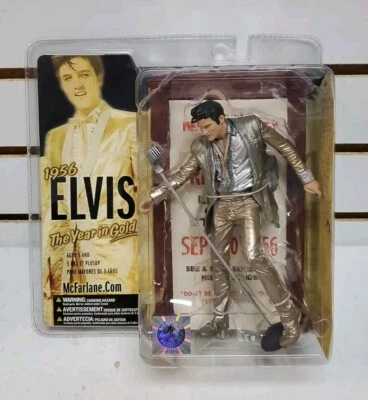 2015 McFarlane Toys: 1956 Elvis Presley - Year in Gold Figure, 4th Edition - New - Image 1 of 4