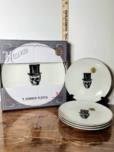 Sombrero de copa Harvest Green Studio calavera 8 piezas. Juego de vajilla con adornos dorados reales ¡Nuevo! - Imagen 1 de 6