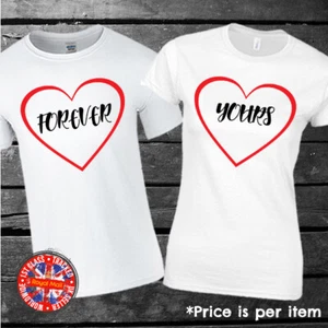 Camisetas a juego Forever Yours parejas mejores amigos hombres mujer regalo de amistad - Imagen 1 de 1