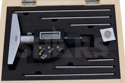 Shars 0-6" / 152.4mm Electronic Digital Depth Micrometer 6 Rods New ^] - Image 1 of 4