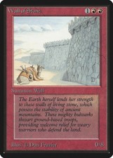 Wall of Stone Beta HEAVILY PLD Red Uncommon MAGIC THE GATHERING CARD ABUGames