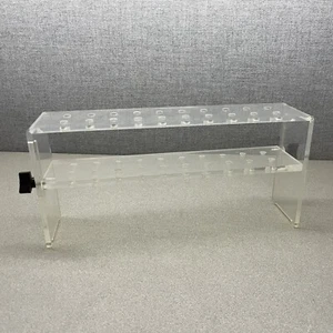 Adjustable Plexiglass Testing Tube 20 Holes Test Tube Rack Storage Holder - Picture 1 of 10