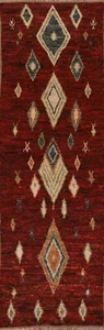 Thick Plush Handmade Moroccan Tribal Rug Runner Wool Carpet 2' 9" x 9' 8" - Picture 1 of 12