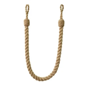 2 Jute rope curtain tie backs Cord ties coastal cable tiebacks - Picture 1 of 1