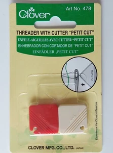 Clover needle threaders with cutters twin pack 'Petit Cut' sewing quilting craft - Picture 1 of 1