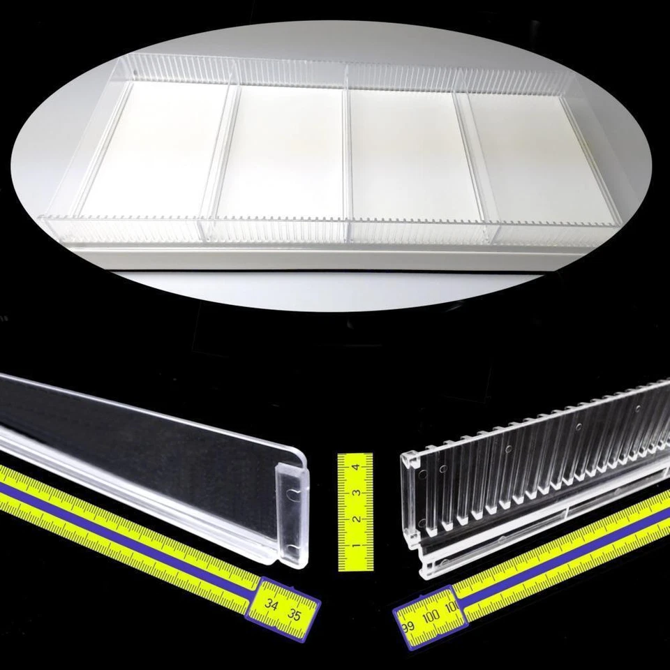 GEBAR F-Set12= Fachboden Teilung L100 T37 H4,5 für Tegometall Regal Tego Aufteilung