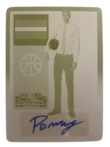 2015 Panini Contenders Yellow Plate 1/1 Auto Kristaps Porzingis Rookie Card #167 - Picture 1 of 2