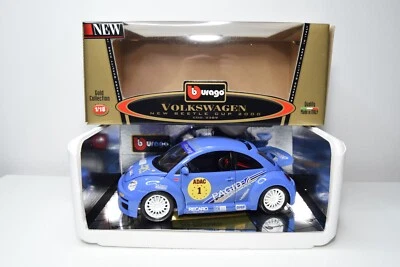 B39 1:18 BBURAGO BURAGO 3389 VW VOLKSWAGEN ESCARABAJO KAFER CUP 2000 ADAC AZU... - Imagen 1 de 4