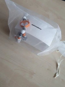 SPARDOSE Fuchs Sparfuchs Geschenk Sparschwein Sparbüchse - Picture 1 of 1