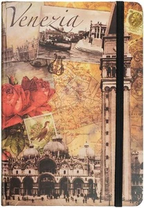TSI 63595-1 Quaderno di 192 pagine dimensioni 135 x 200 mm, a righe, motivo Venezia - Foto 1 di 2