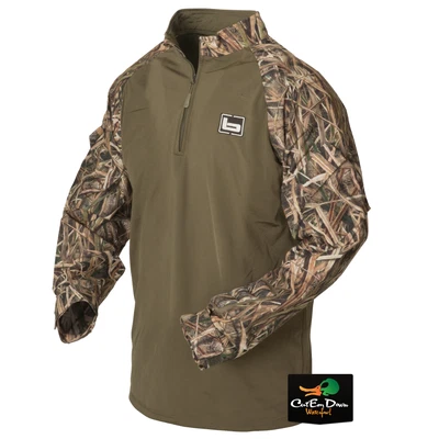 NEW BANDED GEAR L/S ¼ QUARTER ZIP UTILITY SHIRT SHADOW GRASS BLADES CAMO SMALL - Image 1 of 2