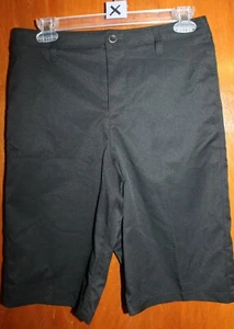 UNDER ARMOUR Boys' Size 18 DRESS SHORTS (black loose fit; 11" inseam) New w/ Tag - Picture 1 of 2