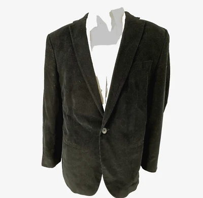 Blazer de terciopelo negro calce ajustado Calvin Klein para hombre talla 36 ajustado Foto 1 de 4