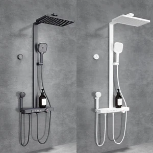 EMKE Duschsystem Duschset Automatischer Abfluss von Kaltwasser Mit Thermostat - Bild 1 von 20