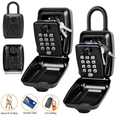 Master Lock Portable Outdoor Key Lock Box Push Button 12 Digit Combination Lock - Image 1 of 4