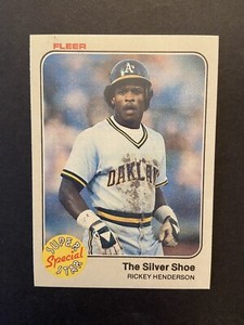 1983 Fleer #639 Rickey Henderson Silver Shoe Oakland Athletics (HOF) NR-MINT