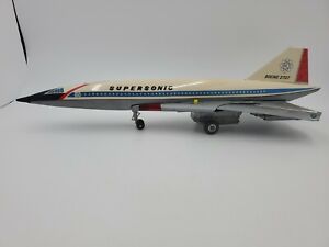Yonezawa made in Japan Large Tin Toy Airplane Boeing Supersonic 2707 Battery Op