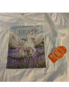 WONDER NATION Girl's Short Sleeve T-shirts M (7-8), Create Your Own Magic - Picture 1 of 4