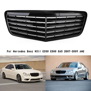 Parrilla de parachoques delantero para Mercedes Benz W211 E350 500 07-09 negro brillante T7 - Imagen 1 de 11