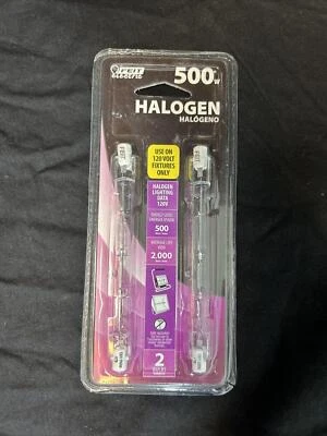 2 pack 4-5/8" Linear Non LED Halo T3 Tubular Light Bulb R7 Base 500W 120V - Image 1 of 4