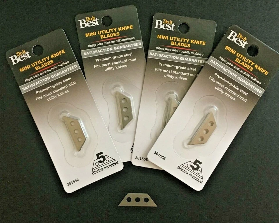 *20 BLADES* Do-It-Best / MINI UTILITY KNIFE BLADES-4 PACKS OF 5  *FREE SHIPPING* - Image 1 of 4