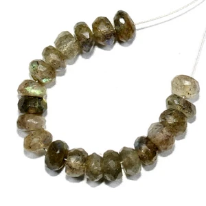 Joyería de piedras preciosas sueltas naturales briolette cuentas rondelle facetadas de labradorita - Imagen 1 de 3