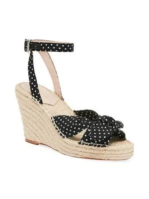 NEW LOEFFLER Randall UI Tessa Espadrille Wedge Polka Dot Sandals size 8.5 - Image 1 of 4