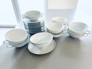 Bauhaus 19 Teile 50er /60er Arzberg Form grau Streifen Geschirr Suppentassen - Bild 1 von 7